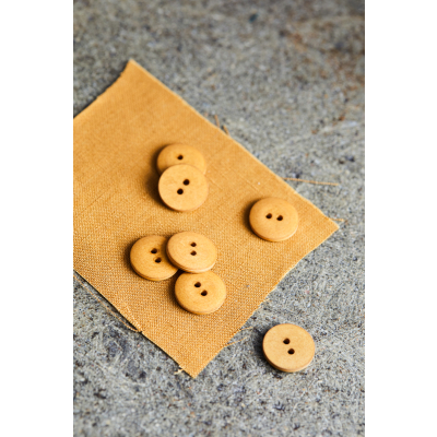 Curb Cotton Button 18 mm - Dry Mustard