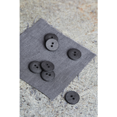 Curb Cotton Button 18 mm - Calm Grey