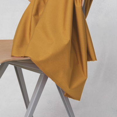 REMNANT  95x145 // Organic Papertouch Poplin - Dry Mustard