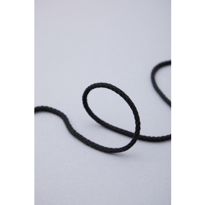 REMNANT  100 cm // Round Cotton Cord, 5 mm-Black