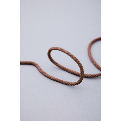 Round Cotton Cord, 5 mm-Dusty Brown