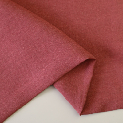 REMNANT  75x140 // Sandwashed Linen (170g) - Raspberry Red
