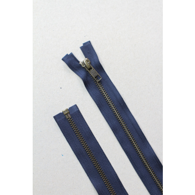 Separating Zipper (Metal)-75 cm-Indigo Night