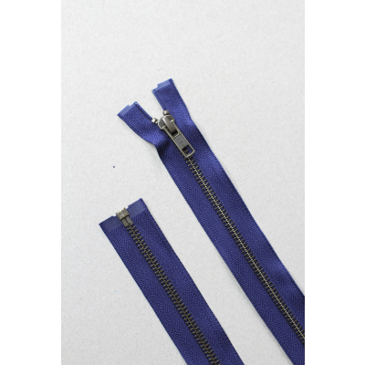 Separating Zipper (Metal)-75 cm-Cobalt Blue