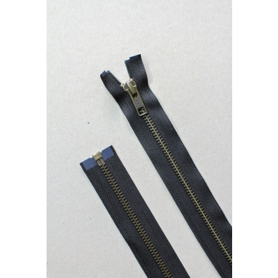 Separating Zipper (Metal)-55 cm-Black