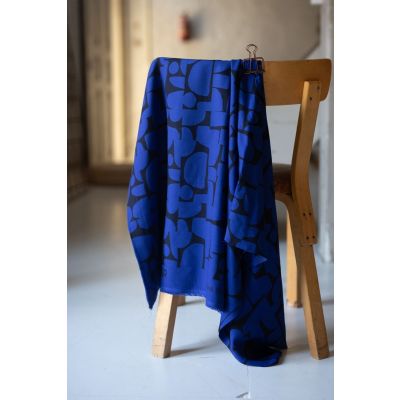 Shady Shapes Cobalt Blue - Viscose Crepe