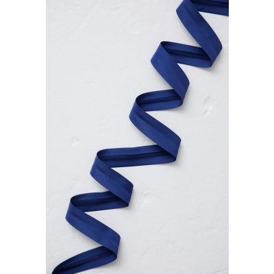 REMNANT  260 cm // Thelma Bias Tape, 25 mm - Cobalt Blue