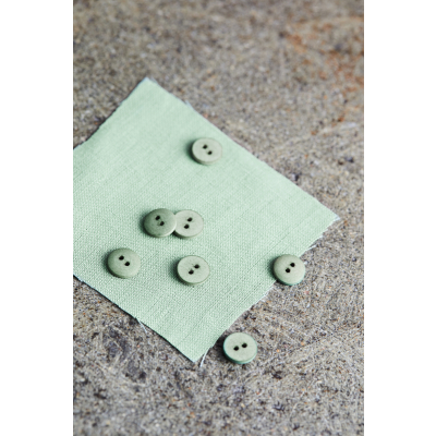 Curb Cotton Button 11 mm - Sage Green