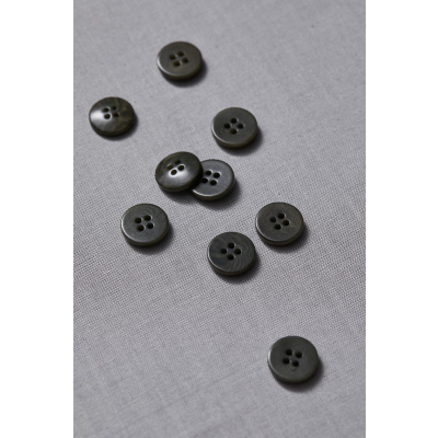 Plain Corozo Button 15 mm - Khaki