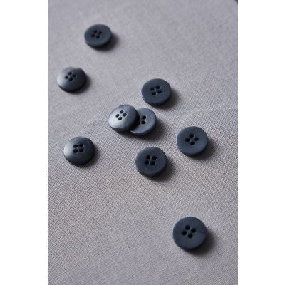 Plain Corozo Button 15 mm - Dusty Blue